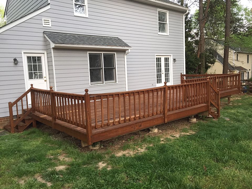 Newly sealed deck