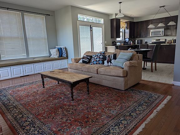 Family room and kitchen