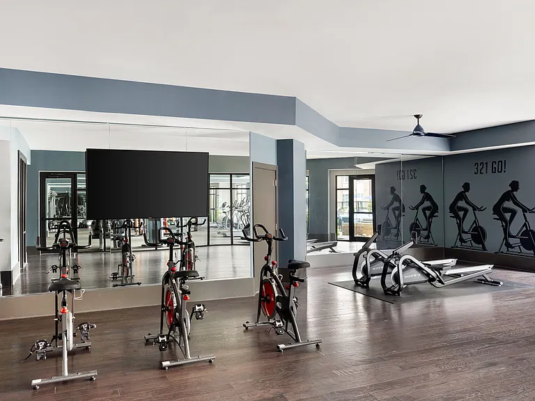 Stay energized with treadmills, bikes, and more just steps from home.