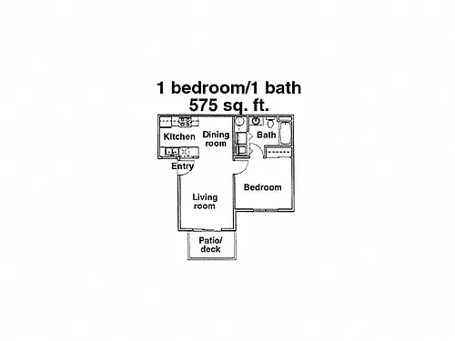 Floor plan One-Bedroom