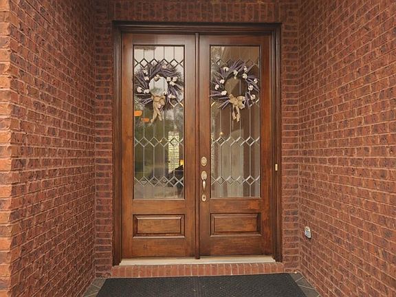 Beautiful leaded glass doors