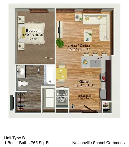 Floor plan 1 Bedroom