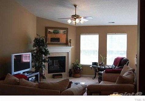 Family room with fireplace