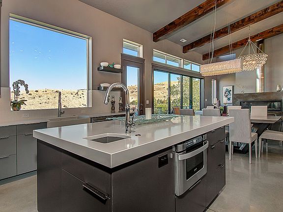 Kitchen with bar seating