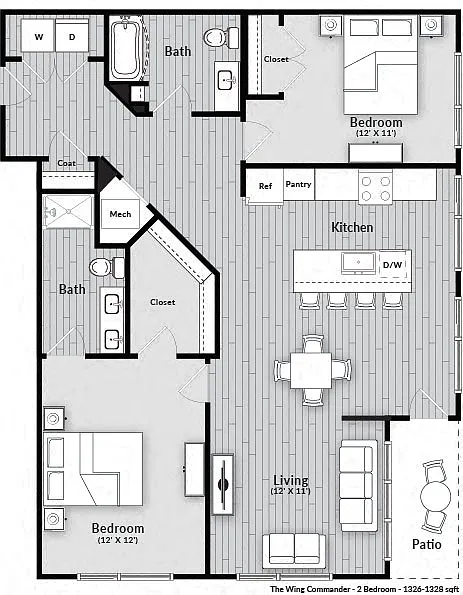 Floor plan The Wing Commander