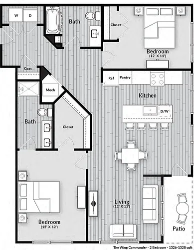 Floor plan The Wing Commander