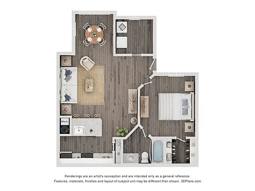 Floor plan 1 Bedroom