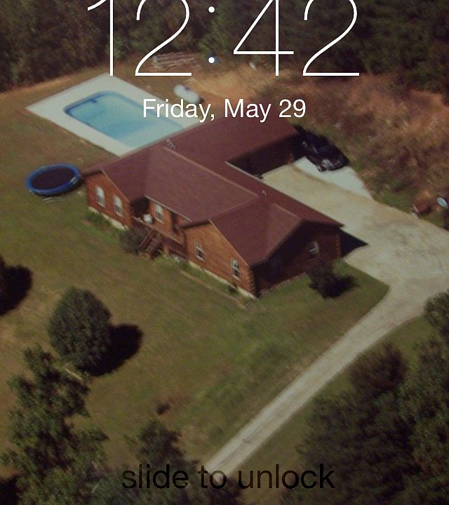 overhead view of property