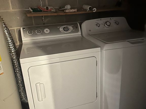 Washer and dryer in basement