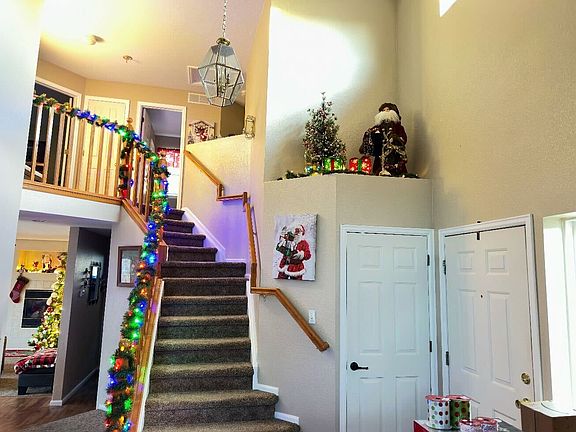 View of the stairway to the second floor from the Living Room