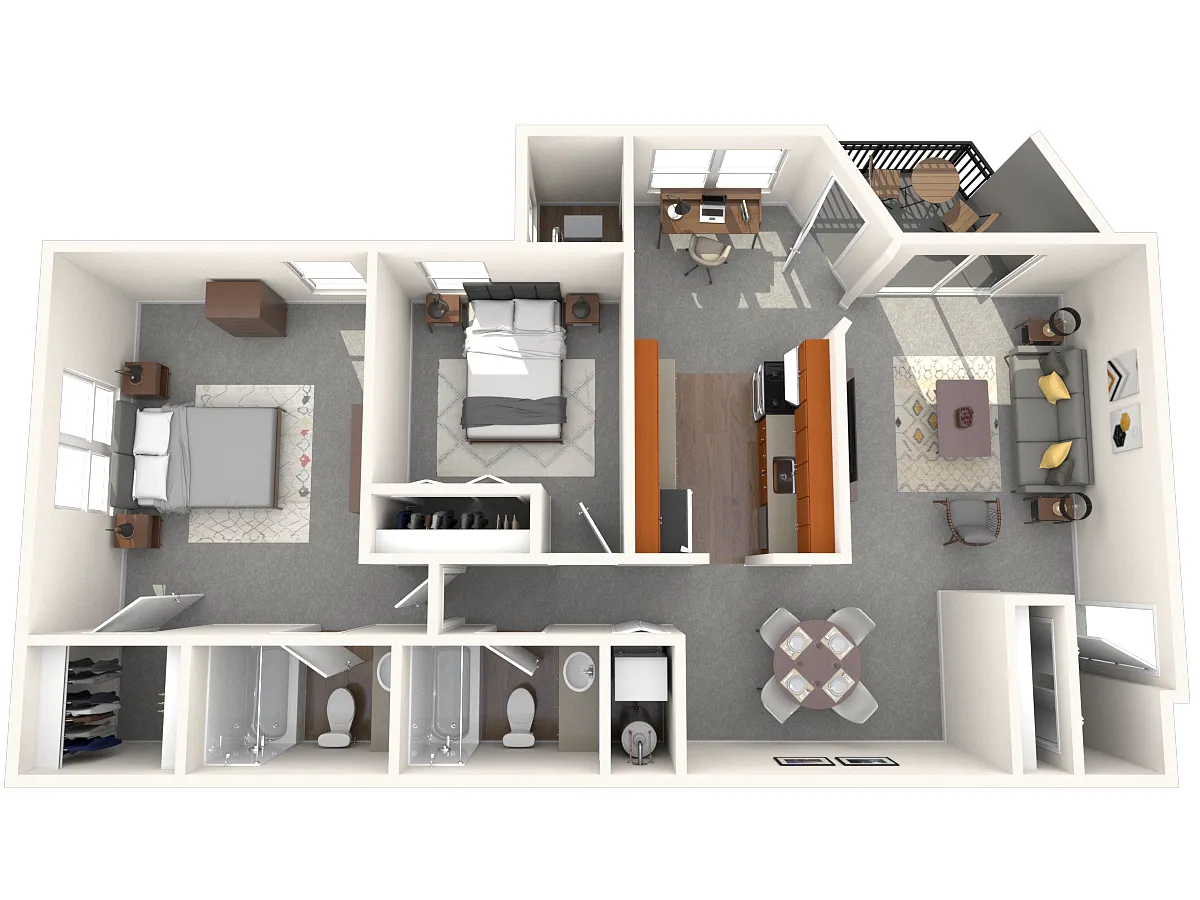 Floor plan 2 Bedroom Standard