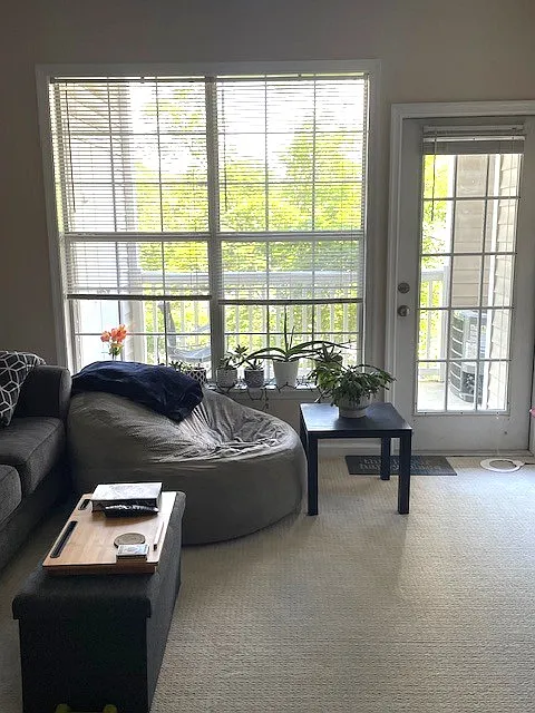 Living room, balcony - 280 Riverbend Dr #3D