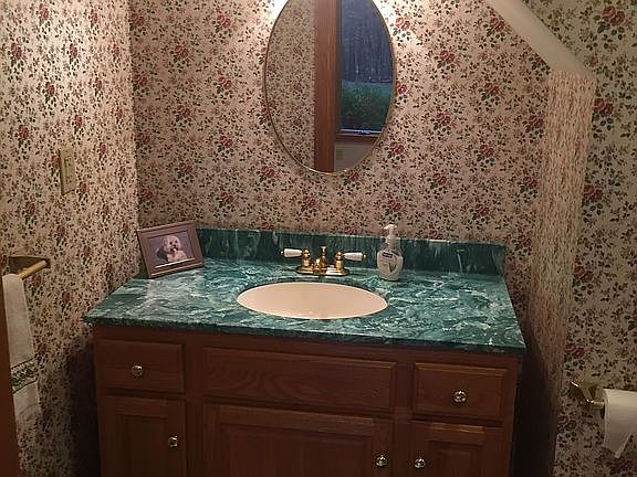 Half bath off family room