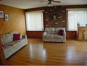 Family room wtih french doors leading to patio