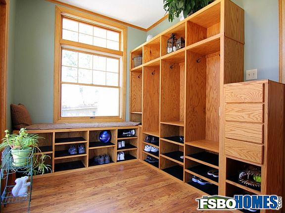 Sun Room / Mud Room with Custom Built-In Storage