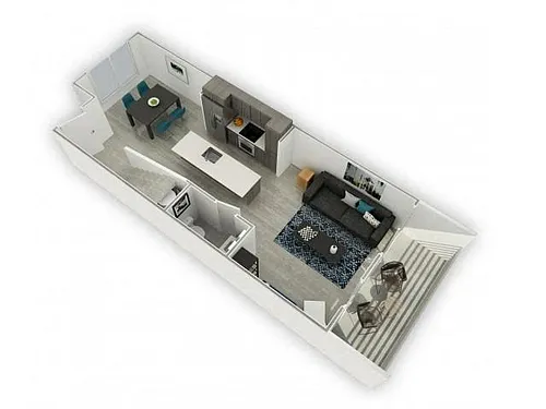Floor plan DUSK- 1st Floor and 2nd Floor