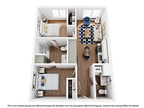 Floor plan Flex 2X1 - MULTE