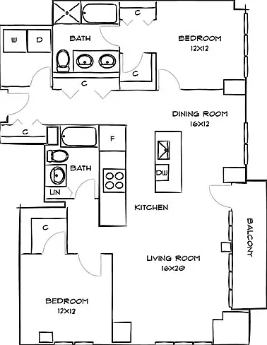 with Full-size Washer and Dryer