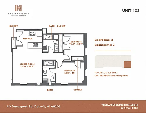 Floor plan 2 Bedroom Standard - Floorplan 2