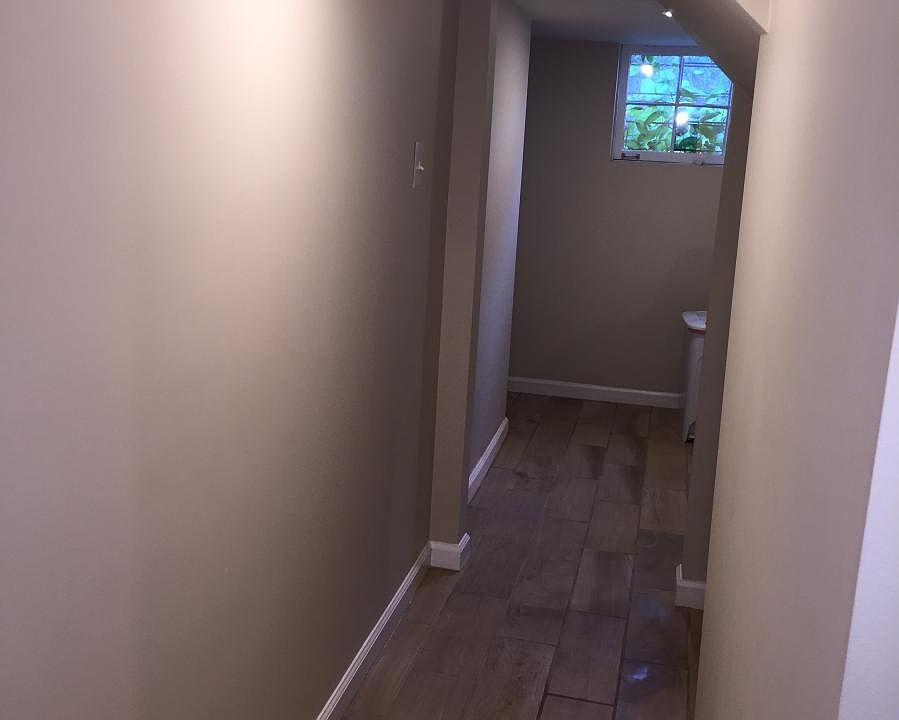Hallway to laundry area