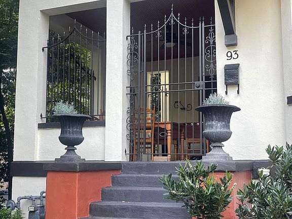 The front door to the porch