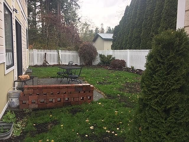 Private yard.