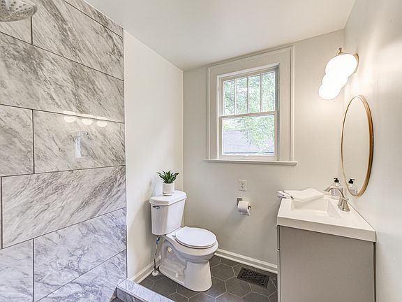 New full bathroom- frameless shower door to be installed tomorrow!