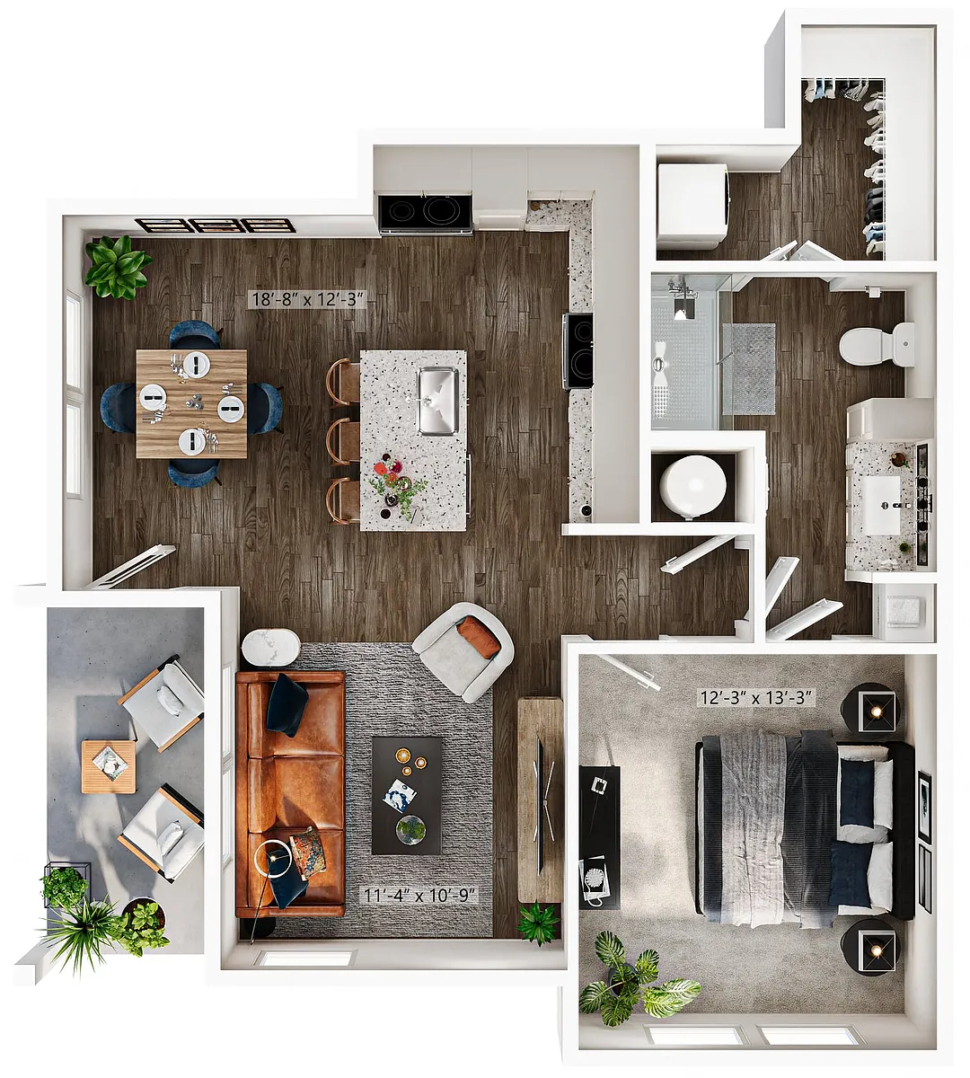 Floor plan A1B
