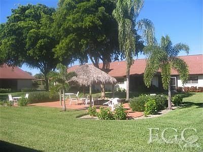 Conversation area in center of courtyard area where parties take place for persons who live in this 