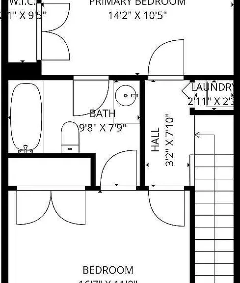 Floor Plan - Second Floor (Room is "Primary Bedroom")