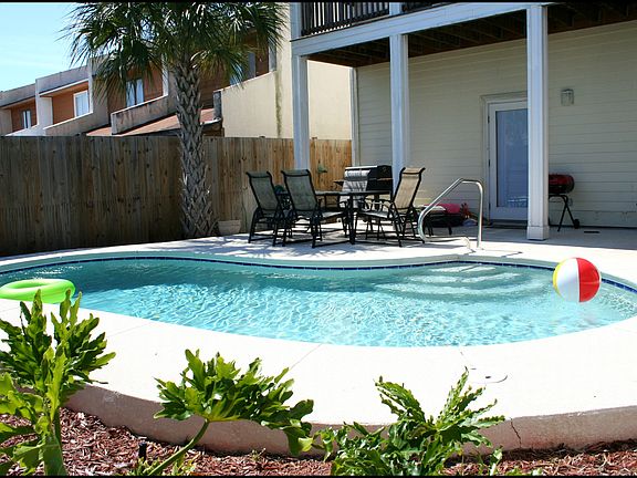 Pool with large deck
