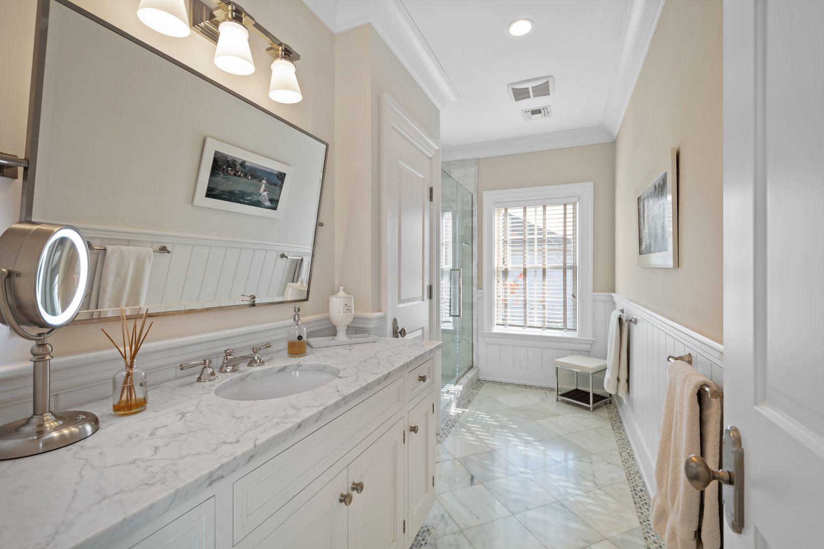  Second floor guest suite bath with W/C