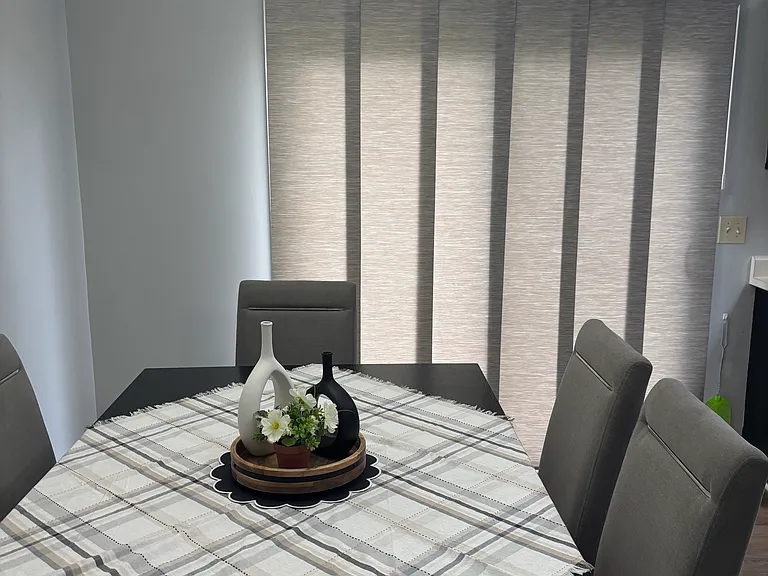Dining table with seating for six.