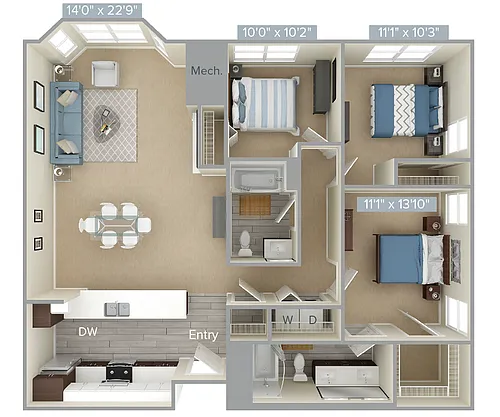 Floor plan Furnished-f-C2-2