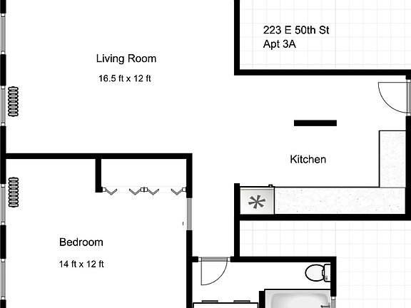 2nd image of 223 E 50th St APT 3A