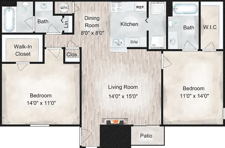 Bradford Renovated Floorplan Diagram