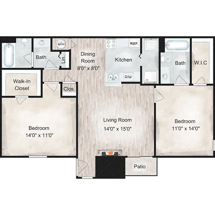 Floor plan Bradford Renovated