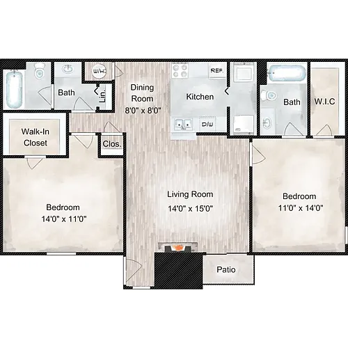 Floor plan Bradford Renovated