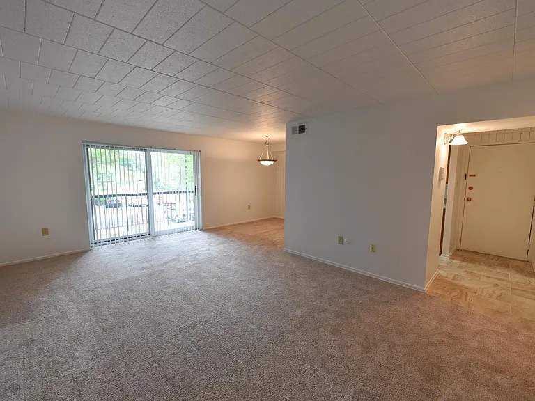 Two Bedroom living area with carpet