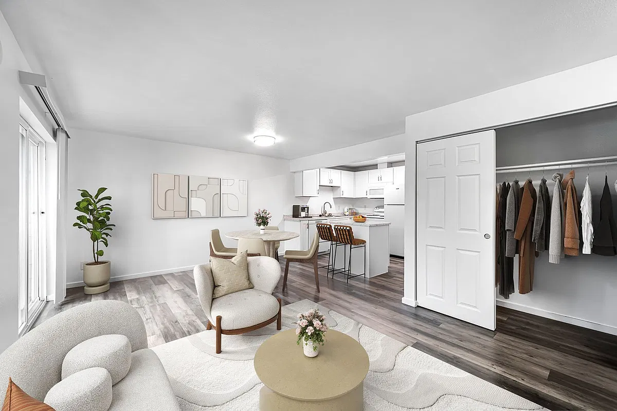 Floor plan 2-Bed 1-Bath Apartment Renovated