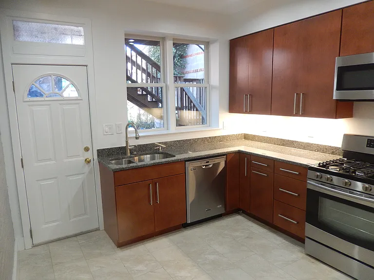 Rear exit to patio area.