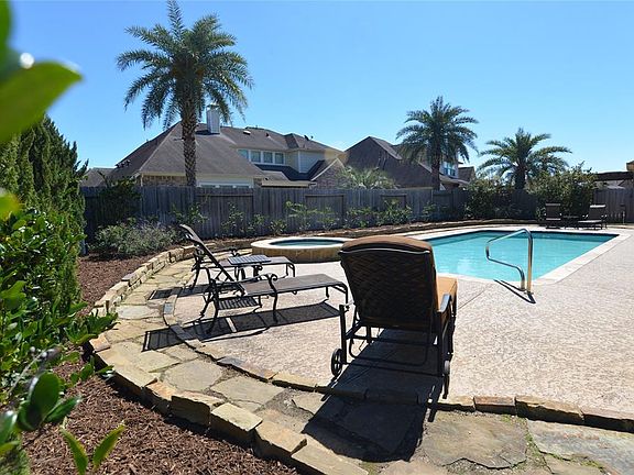 private pool with lots of decking!