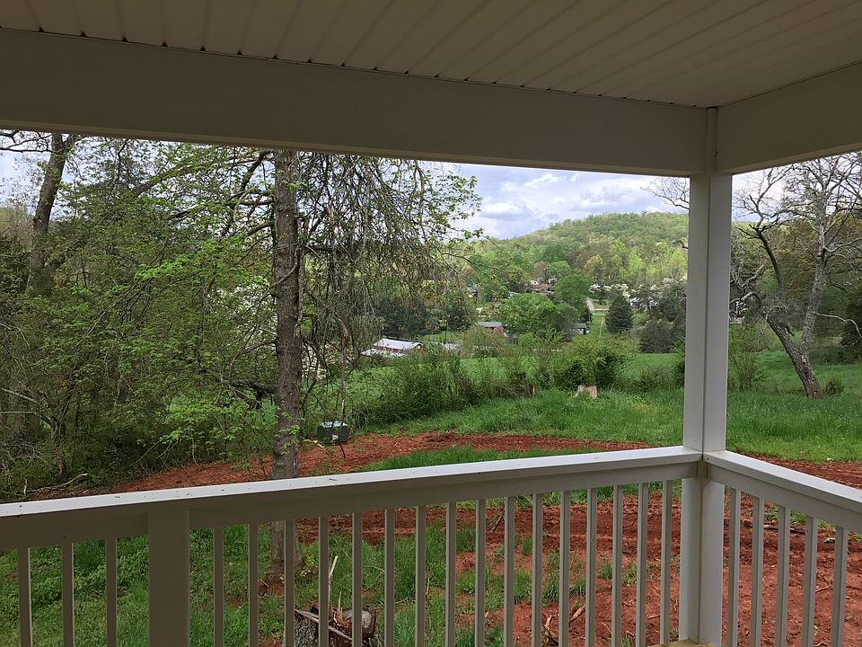 View from covered back deck