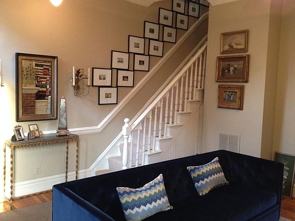 Living room, stairs