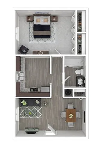 Floor plan 1 Bedroom 1 Bathroom