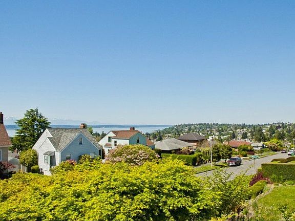 Great views of the neighborhood and the mountains and sound. The day was hazy when this shot was taken.