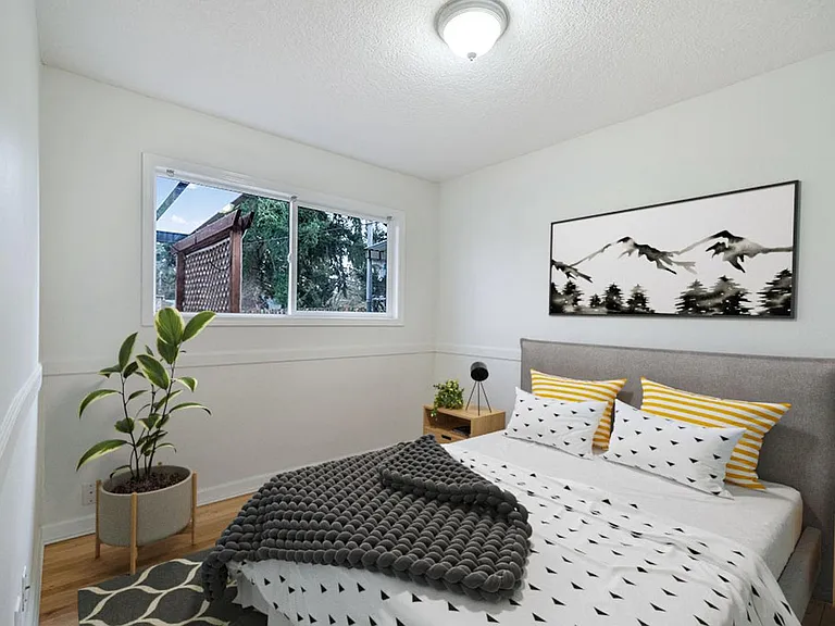 Bedroom 5. This image shows a virtually furnished space. Bedrooms come unfurnished.