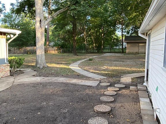 Backyard, seen from kitchen double doors