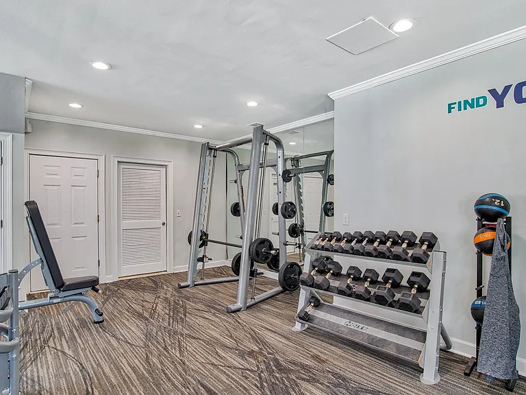 Dedicated weightlifting area