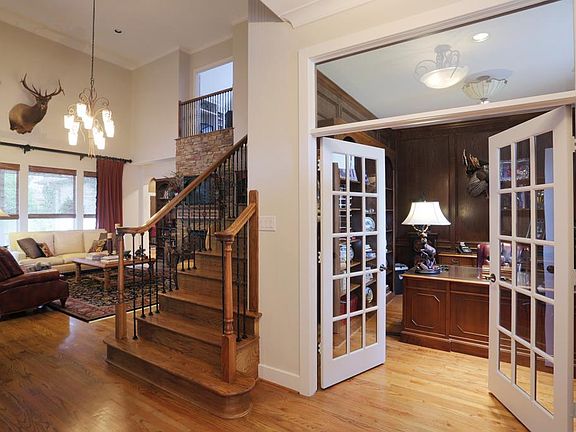 Double French doors to Study